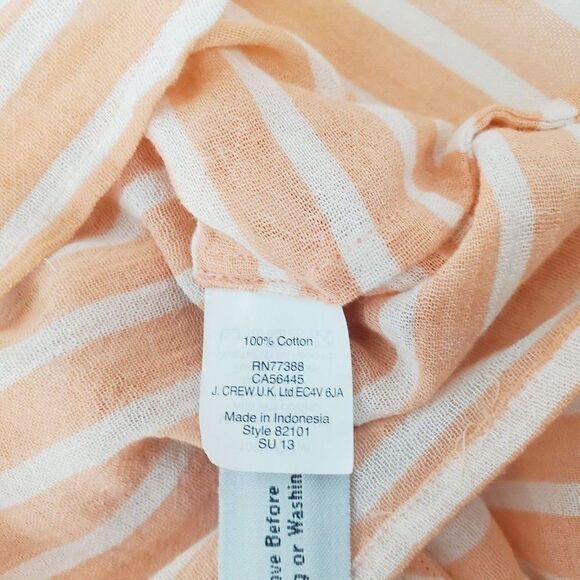 J. Crew 6 SMALL peach stripe Sleeveless button front shirt - Picture 4 of 4